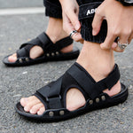 Napxon casual Roman Sandals Men Strap Velcro Shoes