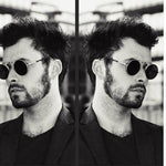 Napxon new Vintage Round Steampunk Sunglasses Flip-Up UV Protection Metal Frame Men