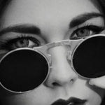 Napxon new Vintage Round Steampunk Sunglasses Flip-Up UV Protection Metal Frame Men