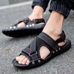 Napxon casual Roman Sandals Men Strap Velcro Shoes